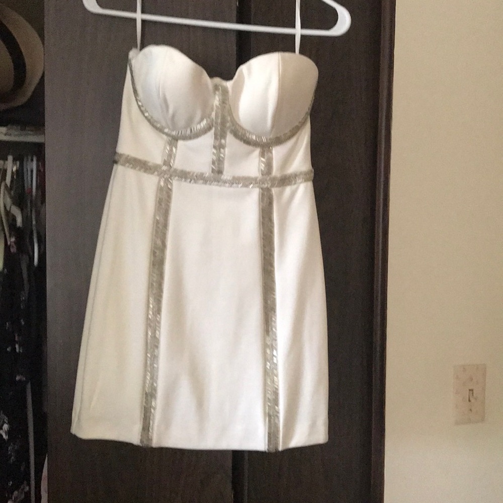 White Bebe party dress